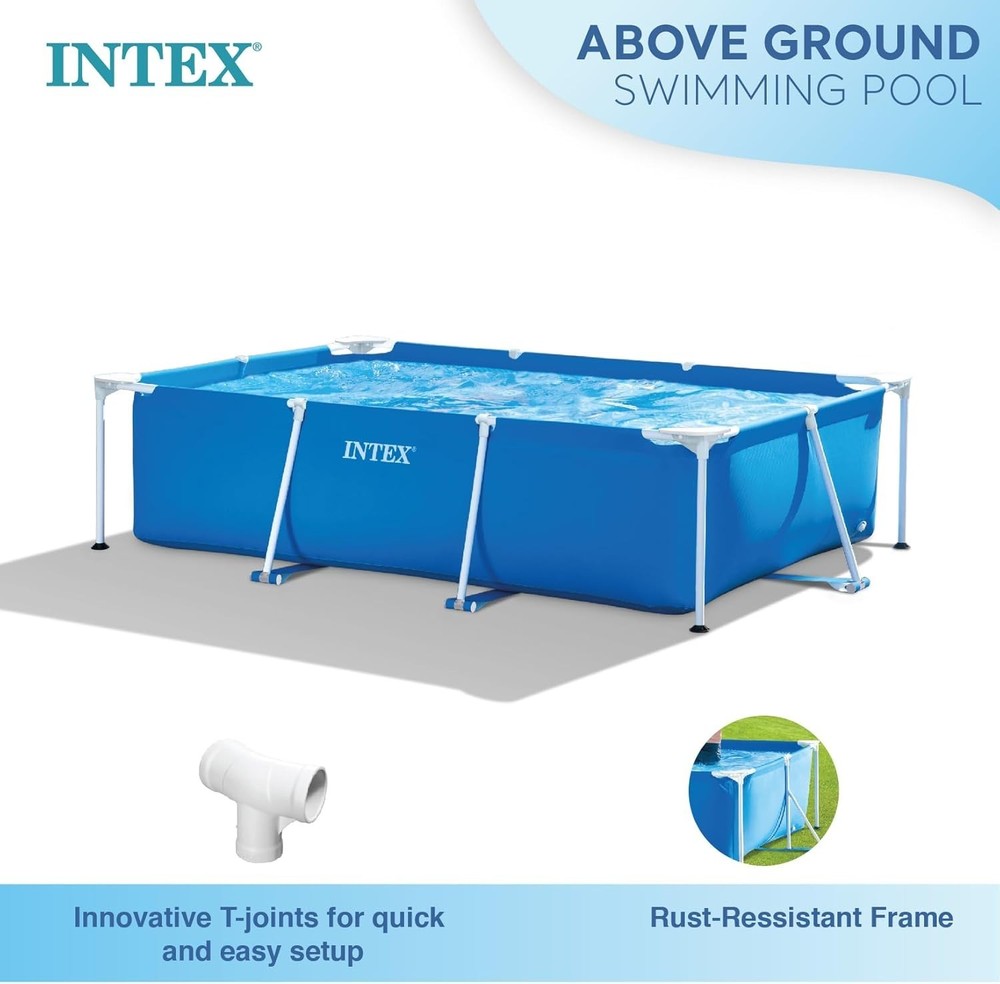 Intex 8.5ft Rectangular Above Ground Swimming Pool Frame Set Ages 6+