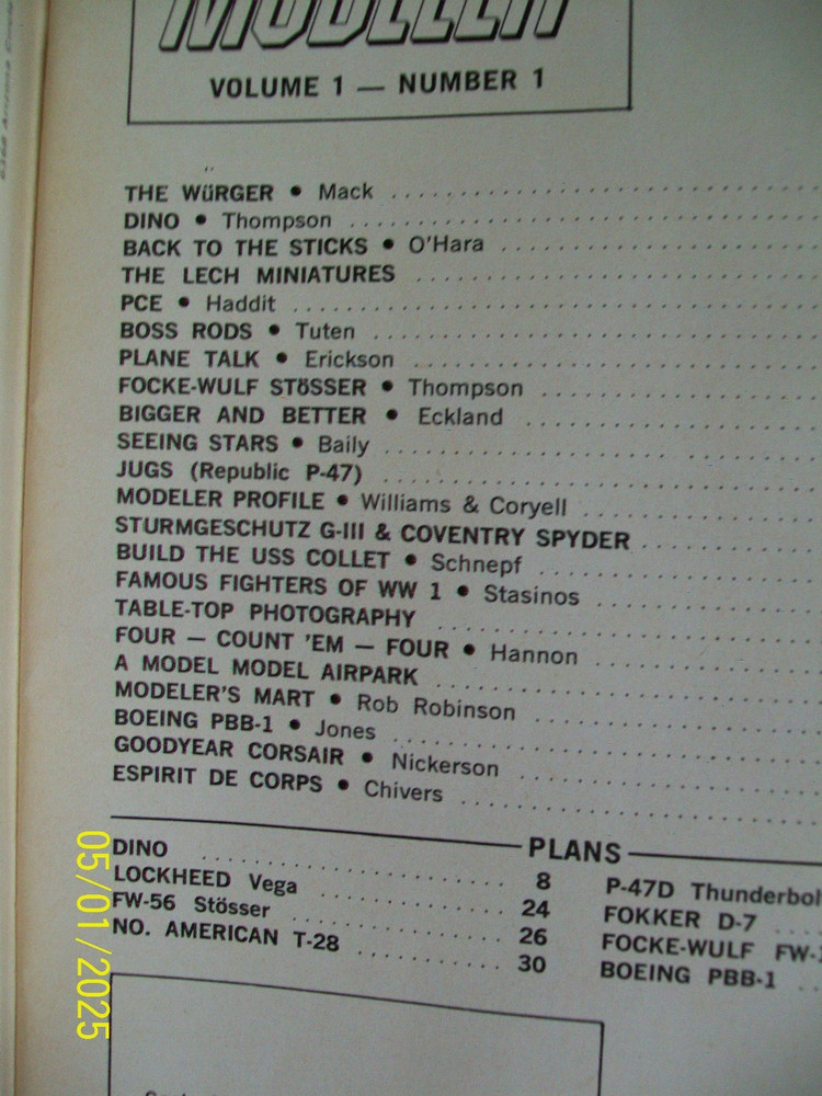 SCALE MODELER Magazine-First Issue-Dec 1965 VOL. 1 #1
