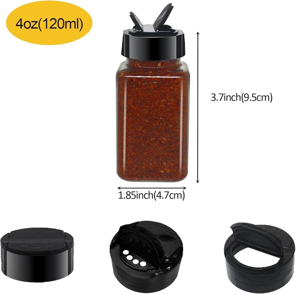 Multifunctional 12 Pack Clear Spice Jars with Chalk Labels and Accessories