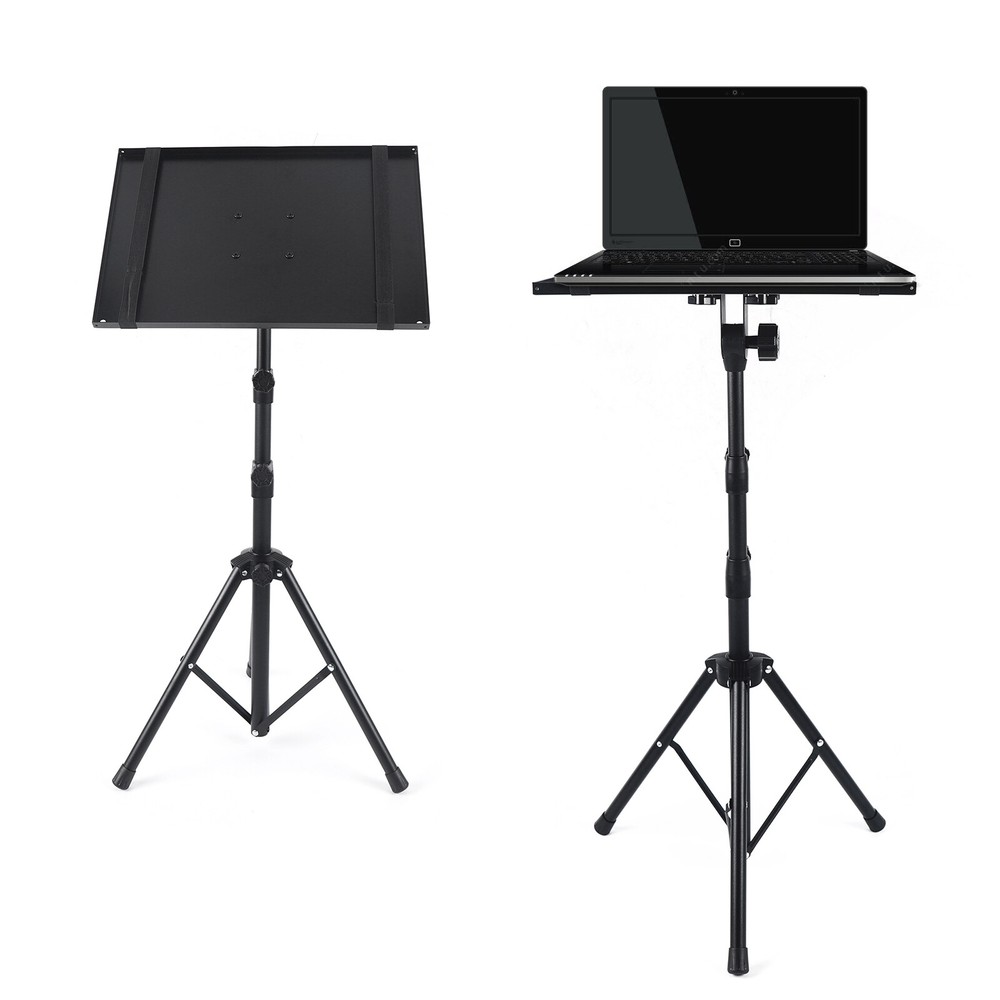 Rolling Adjustable Laptop Stand overbed Table Mobile Tripod Stand Laptop Table