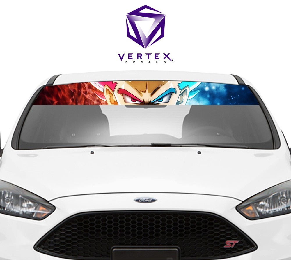 Vegeta DBZ Anime Sunstrip Windshield Wrap Banner Decal Premium 3M Vinyl