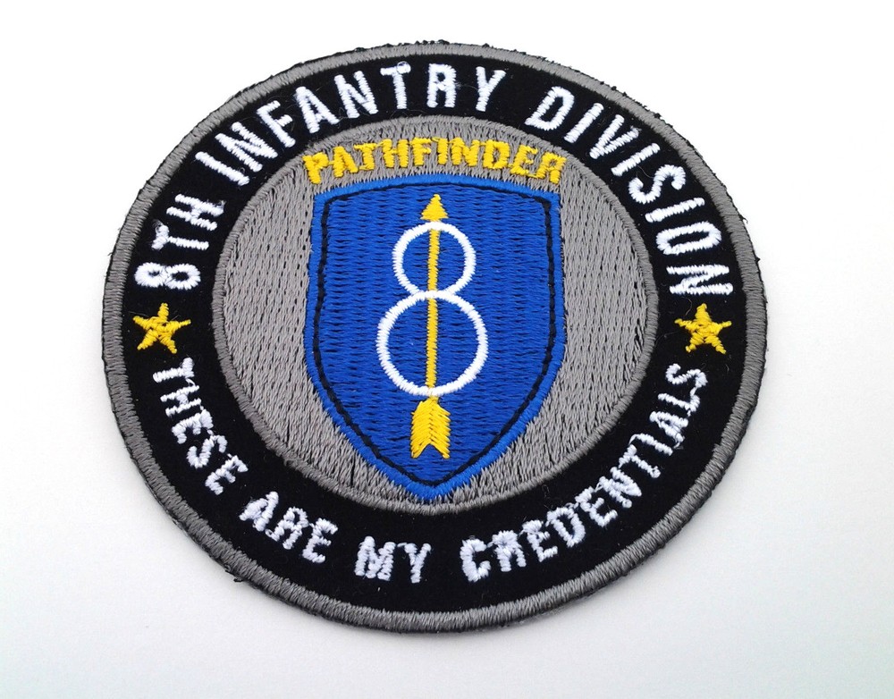 8TH INFANTRY DIVISION PATHFINDER (3") US ARMY Military Patch P5484 E