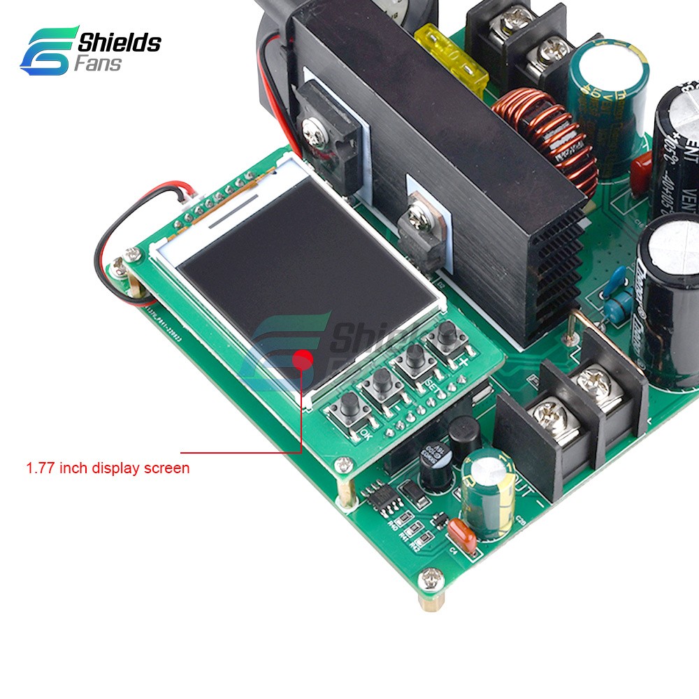 DC9V~60V 900W 15A CNC LCD Display Constant Current Voltage DC Boost Module