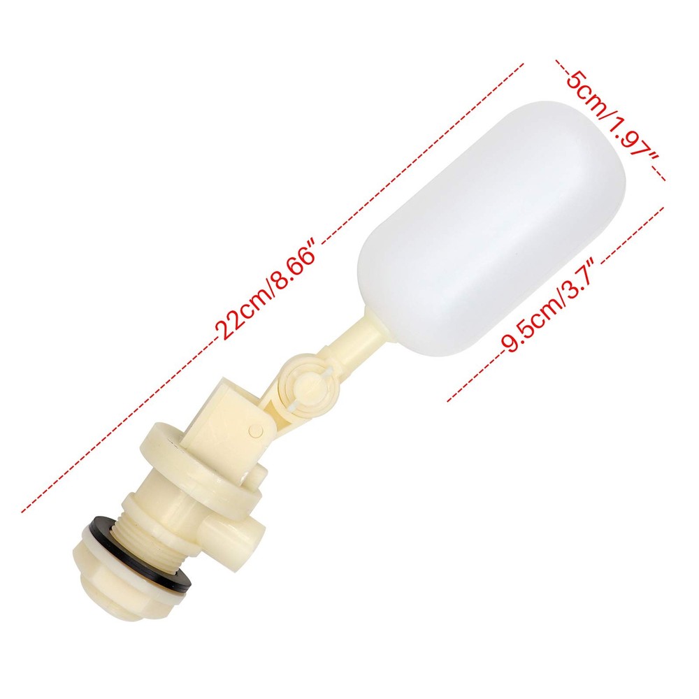 Float Valve 3/4 Inch,2 Pack Water Float Ball Valve with Adjustable Arm and Fi...