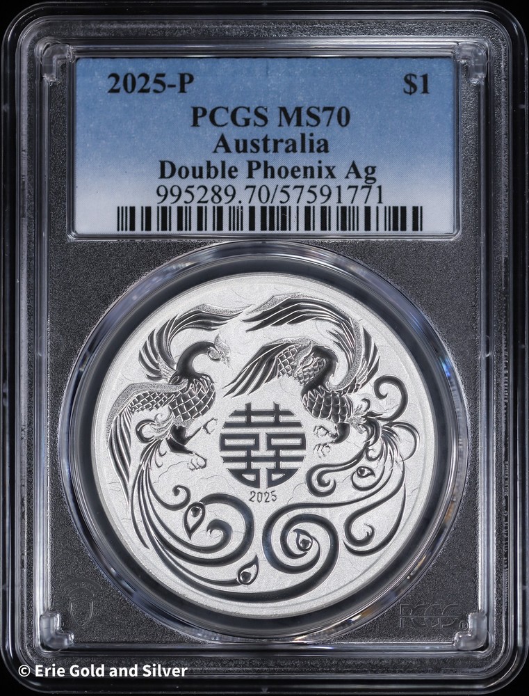 2025-P Australia Silver Double Phoenix PCGS MS 70