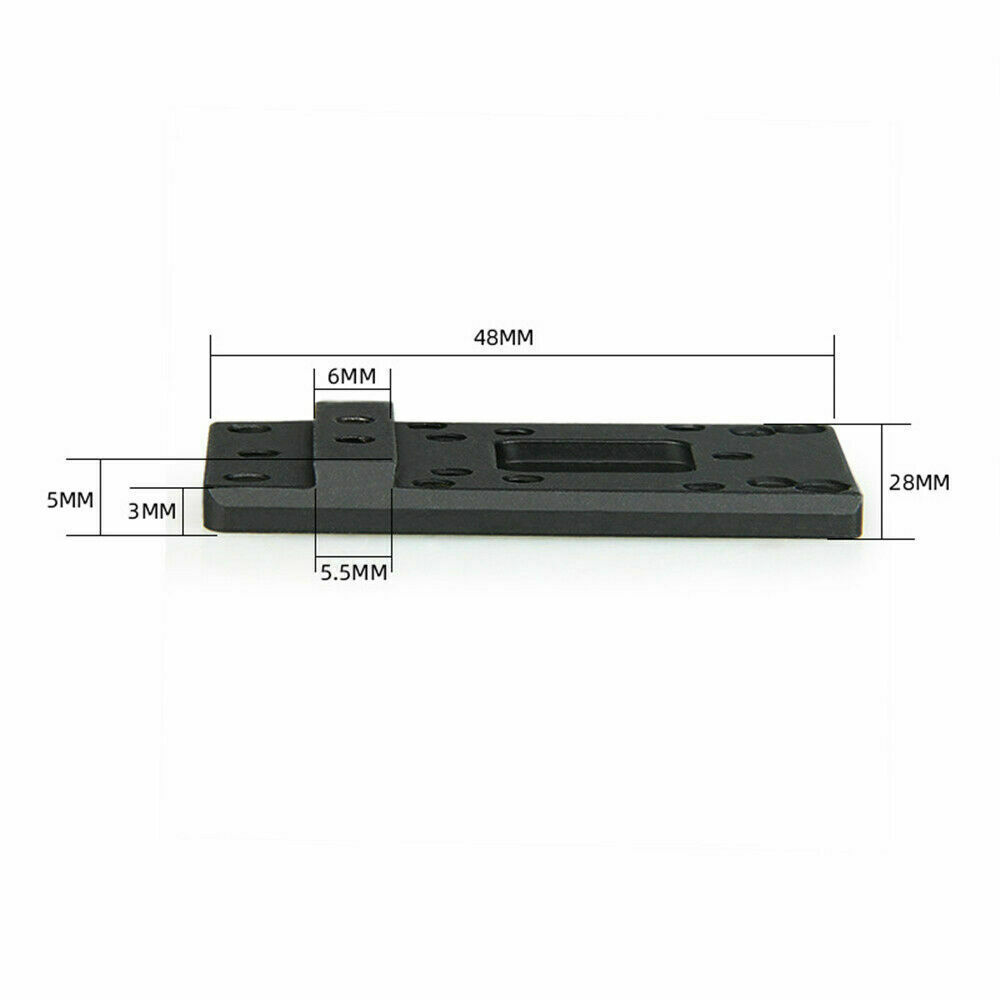 For Glock Universal Optic Mount Red Dot Sight Pistol Rear Sight Plate Base Mount