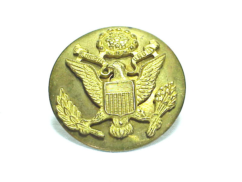 W.W. 2 OFFICER'S EAGLE HAT CAP BADGE With Screw On Back