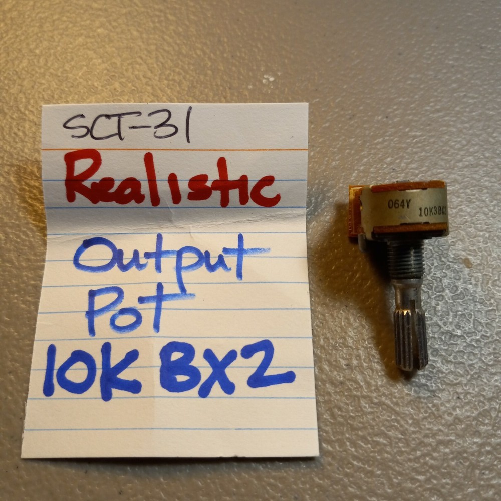 📈REALISTIC 💥 OUTPUT POT 10K💥 SCT-31 STEREO CASSETTE DECK