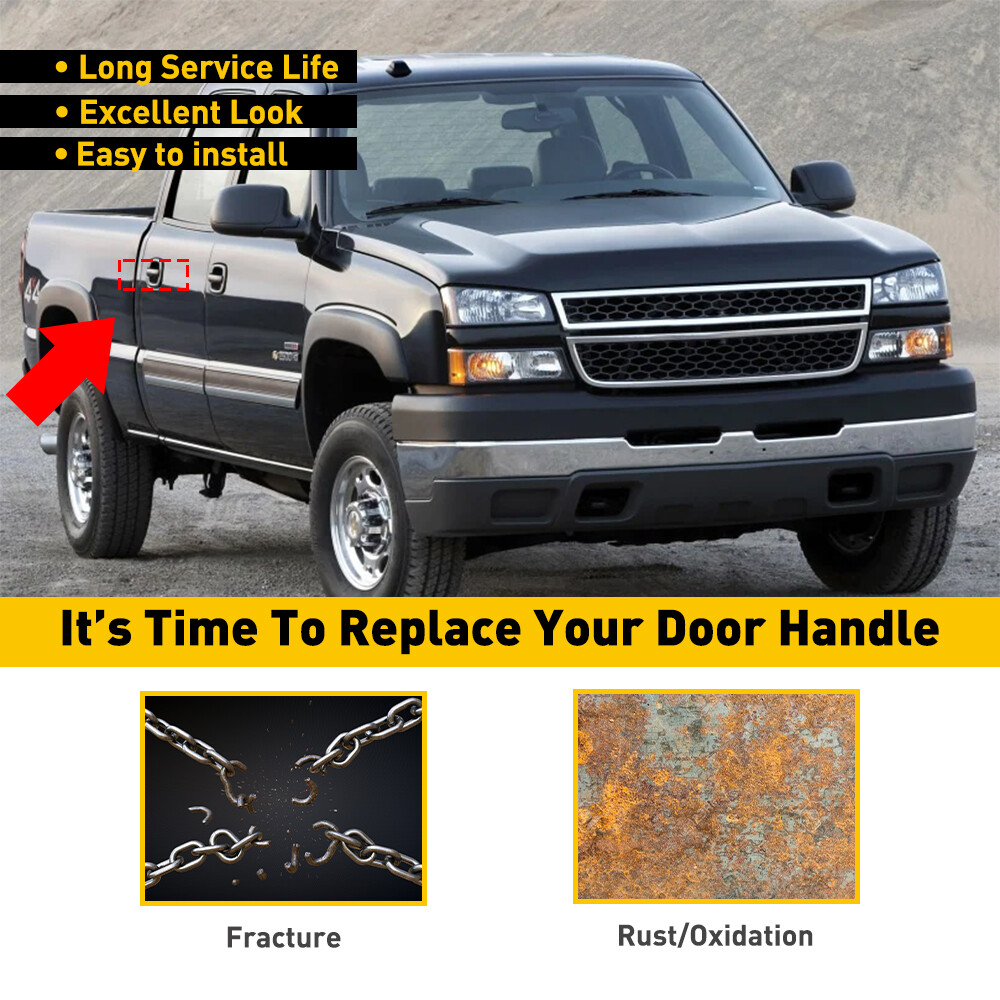 Right Passenger Side Rear Outside Outer Exterior Door Handle for GMC Sierra