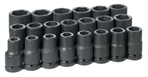 Grey Pneumatic 9021D 1" Drive Deep Length Impact Socket Set 21pcs