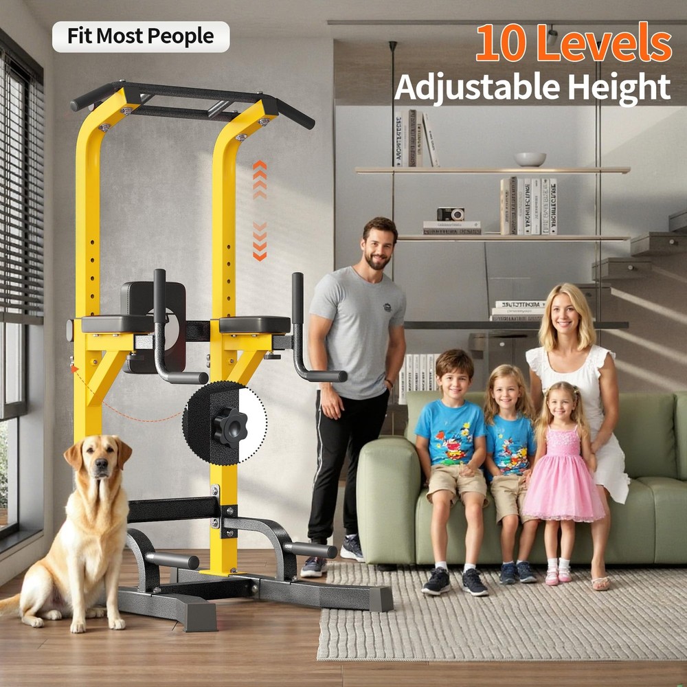 Multi-Function Power Tower Pull Up Bar Station Pull Up Dip Station for Home G...