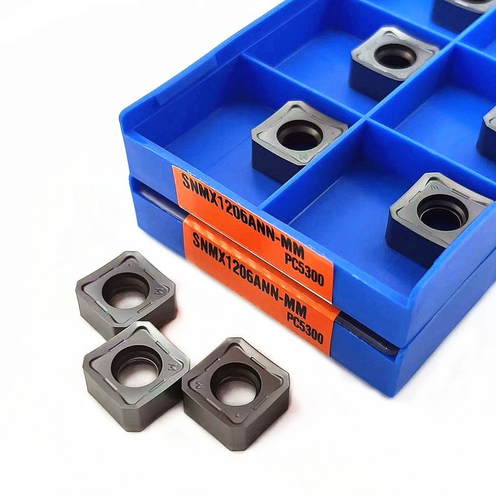 10pcs Milling Inserts Stainless High Gloss Coating Fast Feed Tools SNMX1206ANN