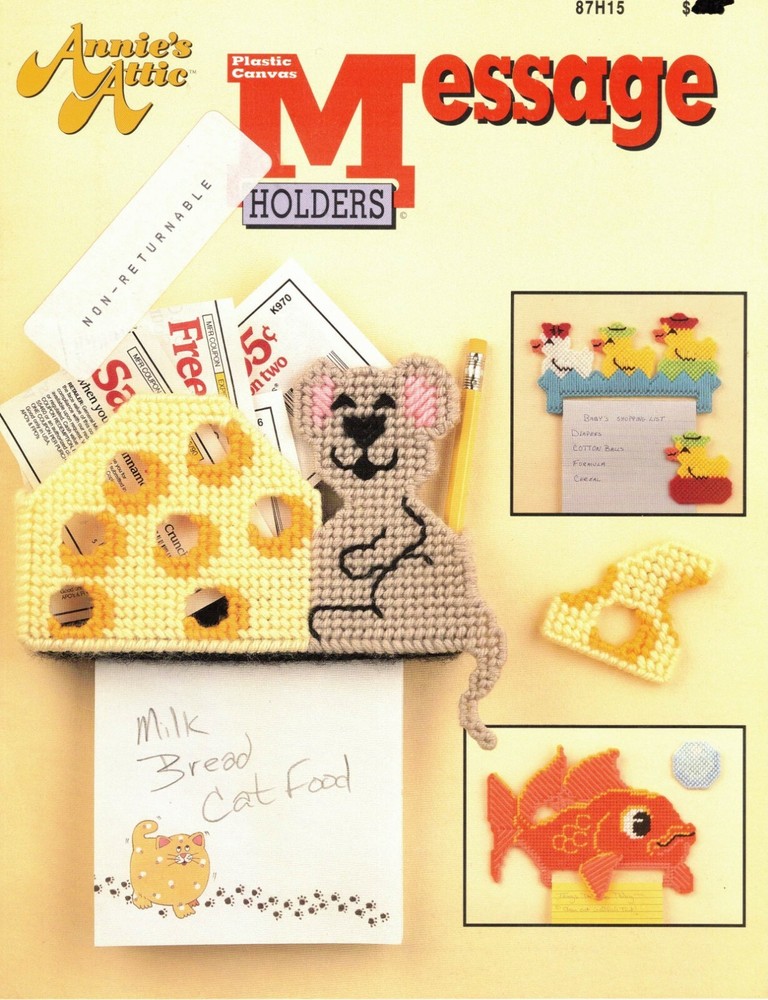 Message Holders 9 Magnet Sampler Plastic Canvas Patterns By Annies Attic
