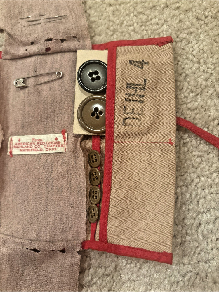 American Red Cross, Richland Co Chapter, Original Owner WWII Army sewing kit