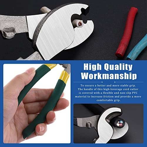 Heavy Duty Cable Cutter Set - 6" 8" 10" High Leverage Wire Rope Cutters, Sharp T