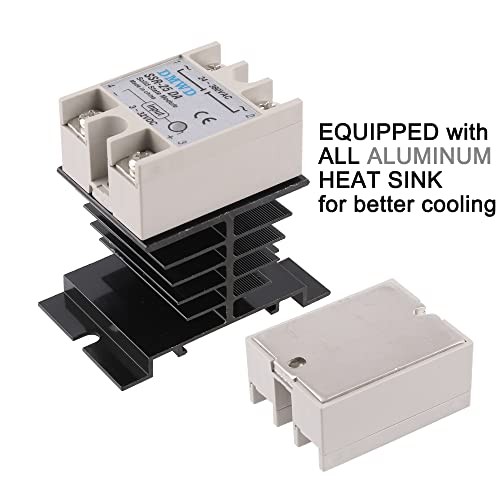 SSR-25DA Solid State Relay DC to AC (Input 3-32V DC Output 24-380V AC) with