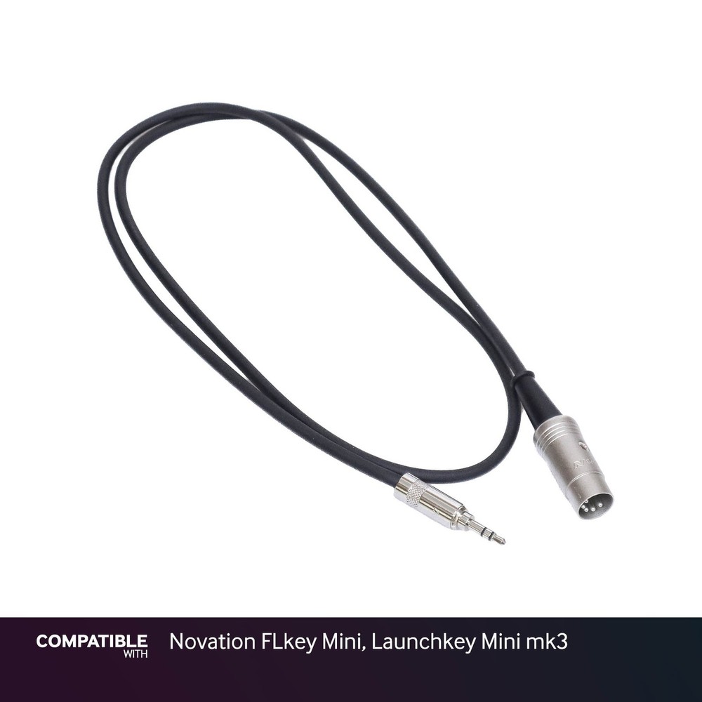 Rapco 1/8" TRS MIDI Type-A Cable for Novation FLkey Mini, Launchkey Mini mk3