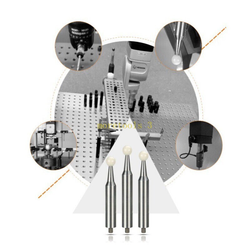 M8 Thread CMM Precise Calibration Sphere Ceramic Ball 25mm Diameter 157mm---