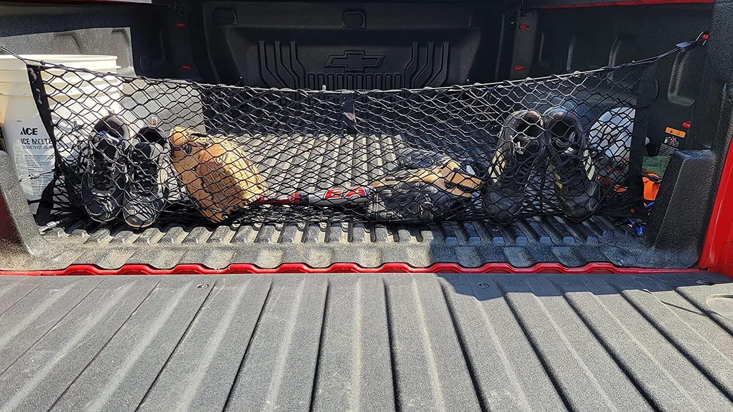 Rear Trunk Envelope Style Cargo Net for CHEVY SILVERADO GMC SIERRA 2013-2024 New