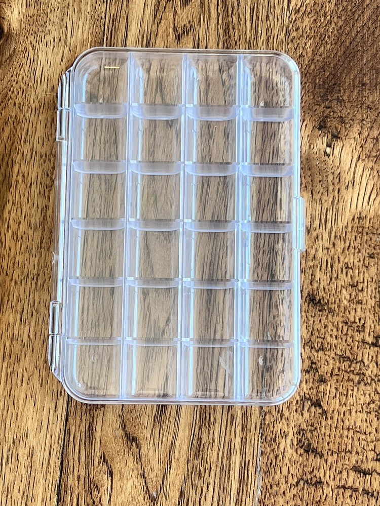Large Clear 24 Compartment Fly Box 7.5x5x1