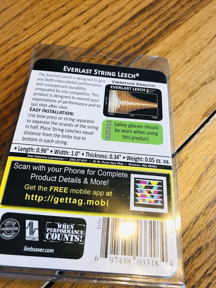 Ship N 24 Hour. Everlast String Leech 2 pack. 9016