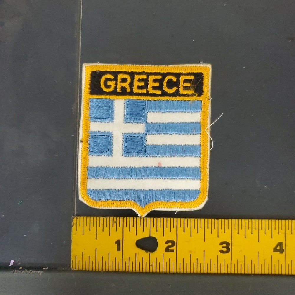 Vintage Greece Sew on Patch 2.5" x 3"