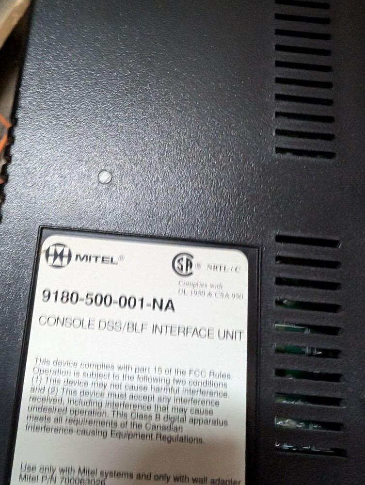 Mitel 9180-500-001-NA Console DSS/BLF Interface Unit