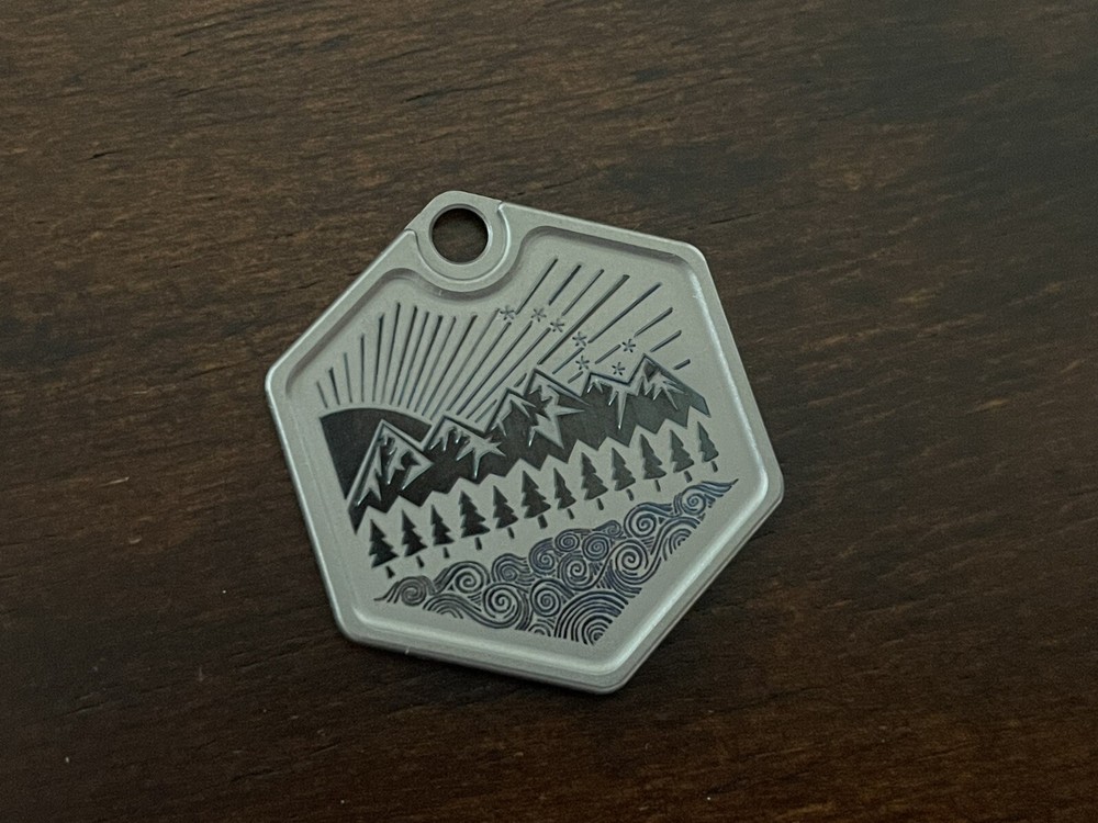 PDW Prometheus Design Werx Ti-Hex Tag All Terrain Theme Titanium Tag