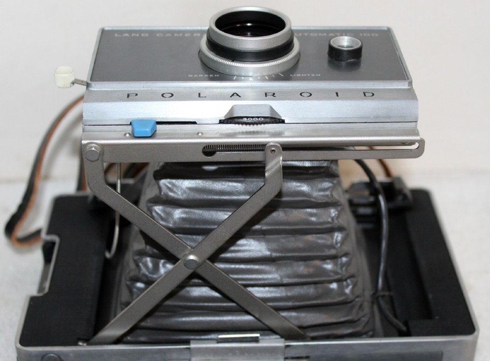 Polaroid Automatic 100 Land Camera + Strap ~ Nice