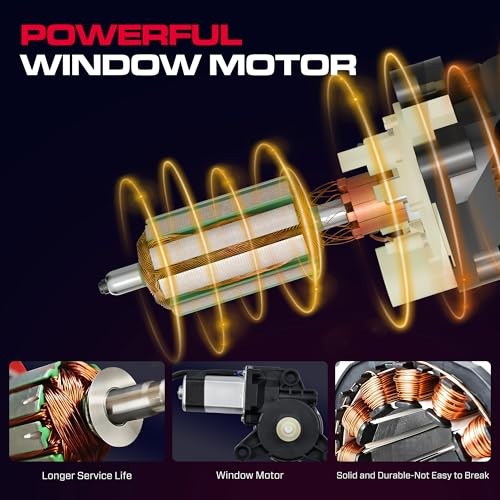 Front Driver Side Power Window Regulator with Motor (6 Front Driver With Motor
