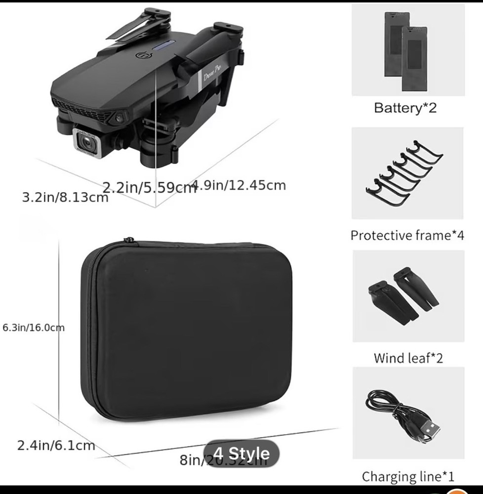 Dual Camera RC Quadcopter Drone with Optical Flow Positioning, App Control