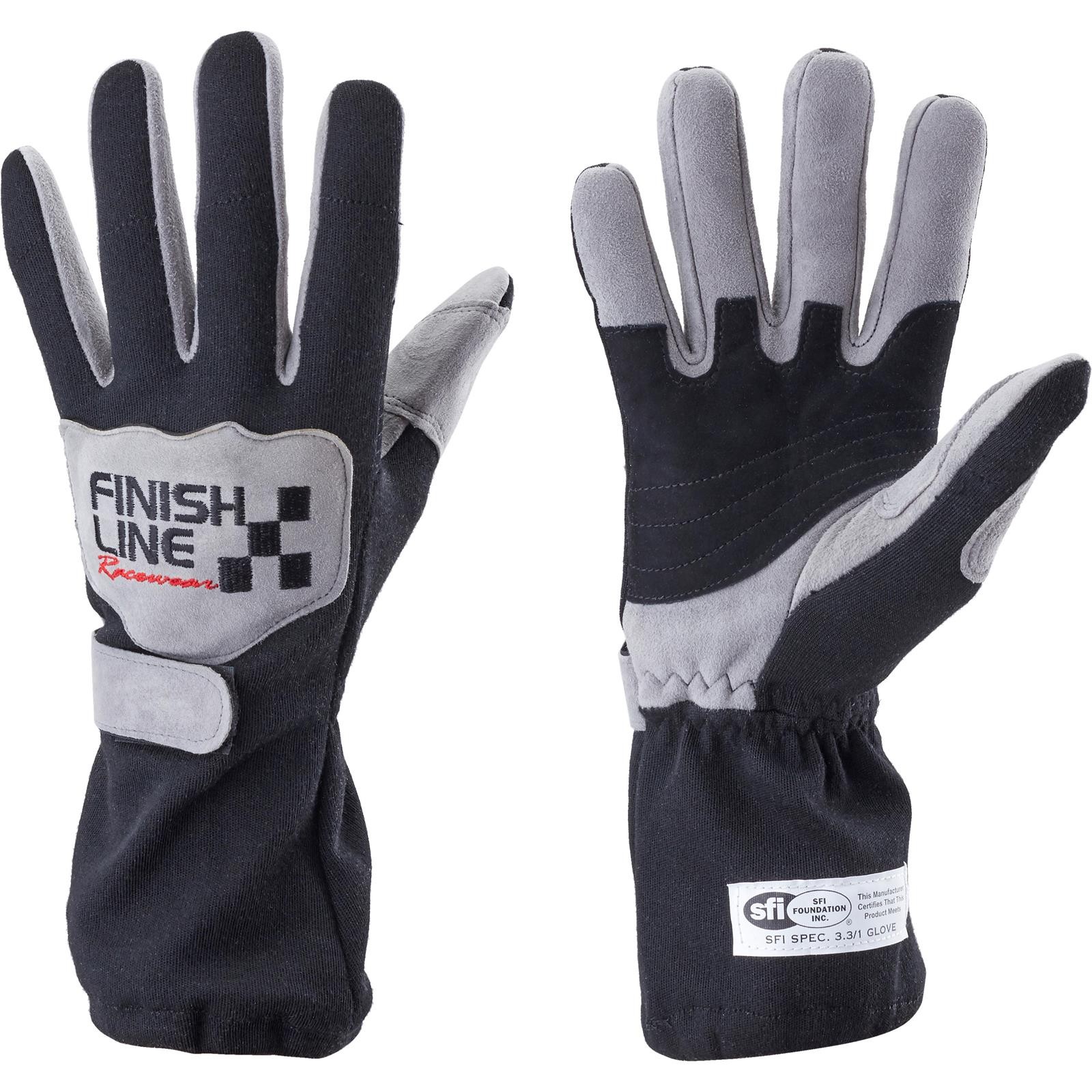 FinishLine Racing Gloves Single-Layer SFI 3.3/1 Rated