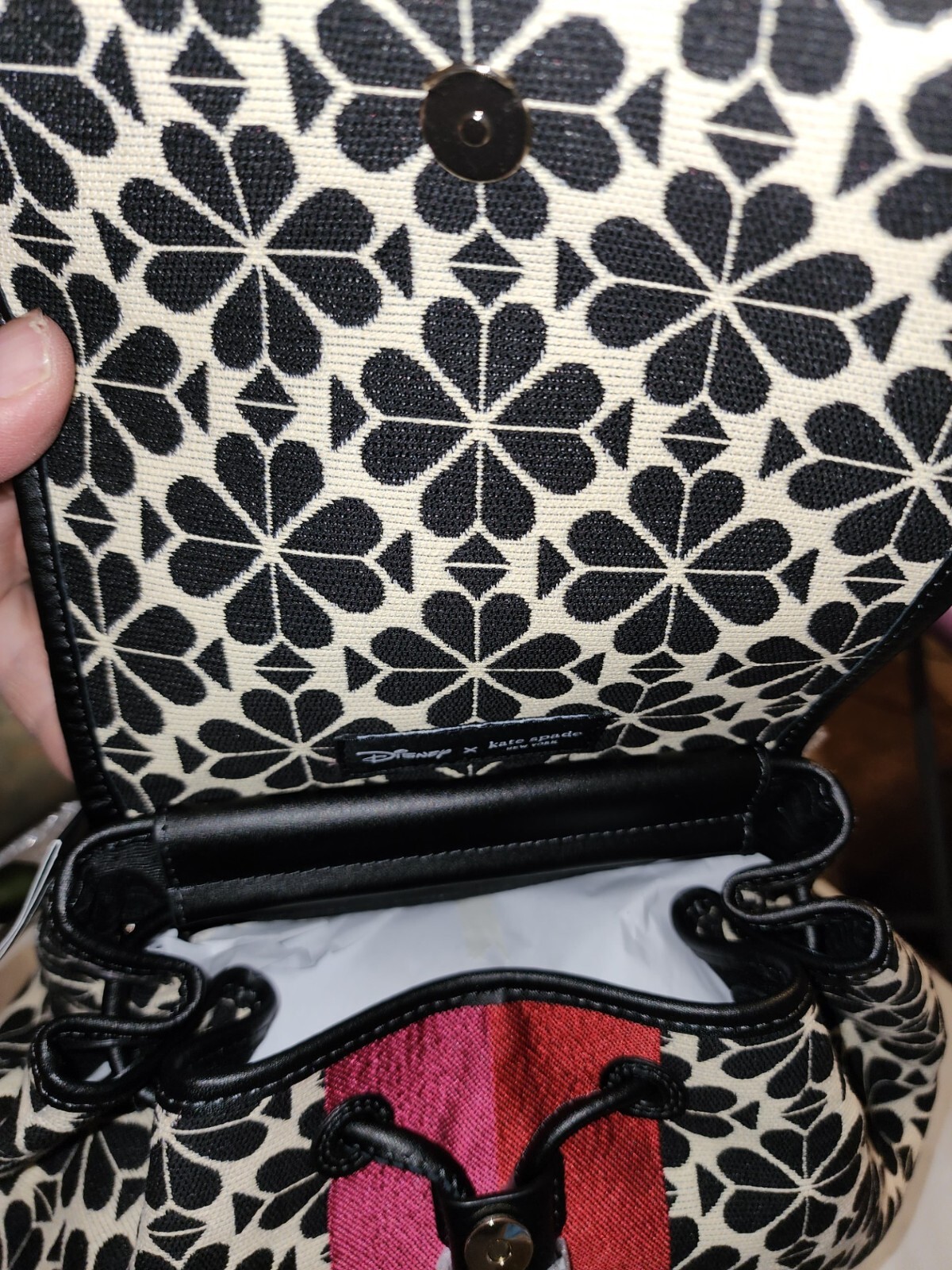 Disney X Kate Spade Mickey Minnie Mouse Flower Jacquard Backpack