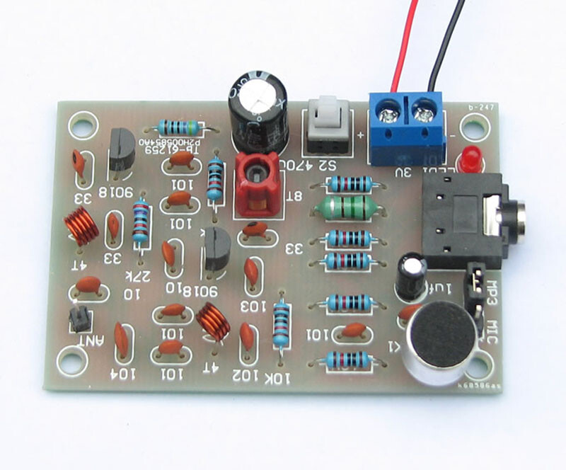 FM MP3 Radio Transmitter Wireless Microphone Broadcast Launch Board Audio kits