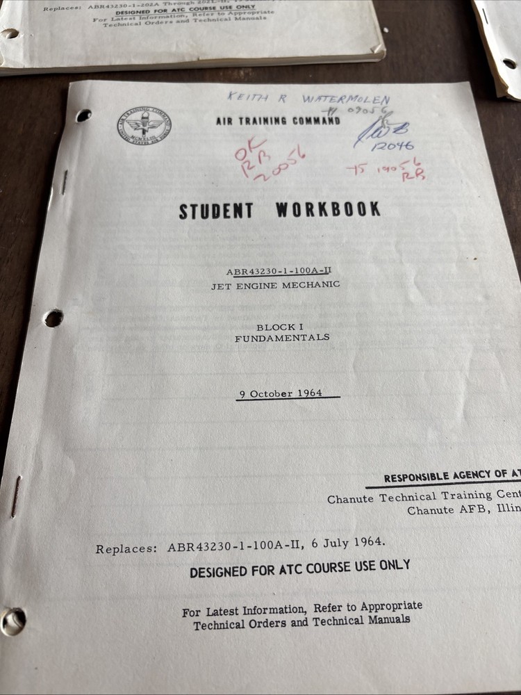 Air Training command student study guide and workbook military training 1964-65