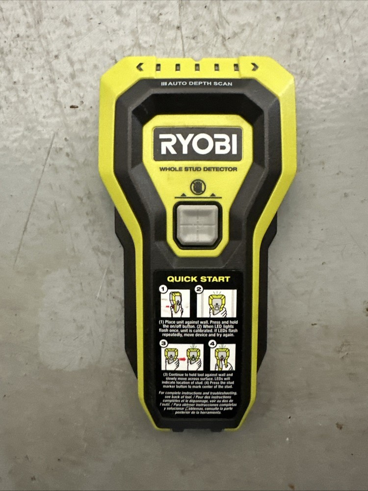 RYOBI ESF5002 Whole Stud Finder Auto Depth Scan Tech Hand-Held Multiple LED Y5