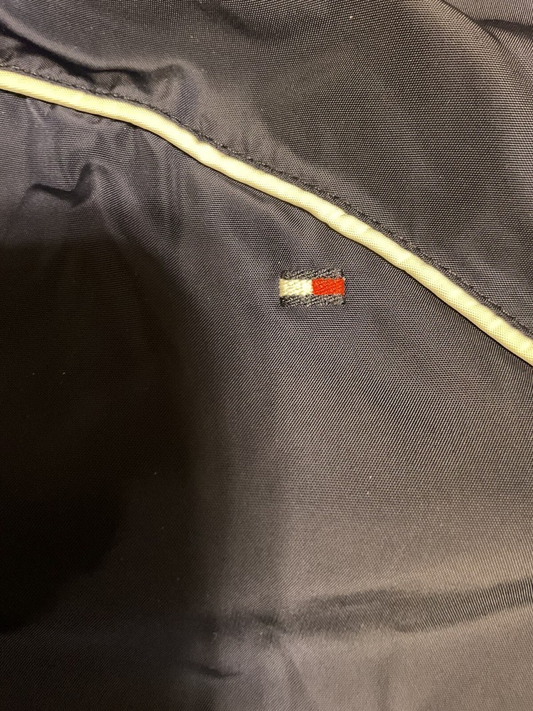 Tommy Hilfiger Boys Windbreaker M (8-10) Navy NOTE: Drawstring For Hat Missing