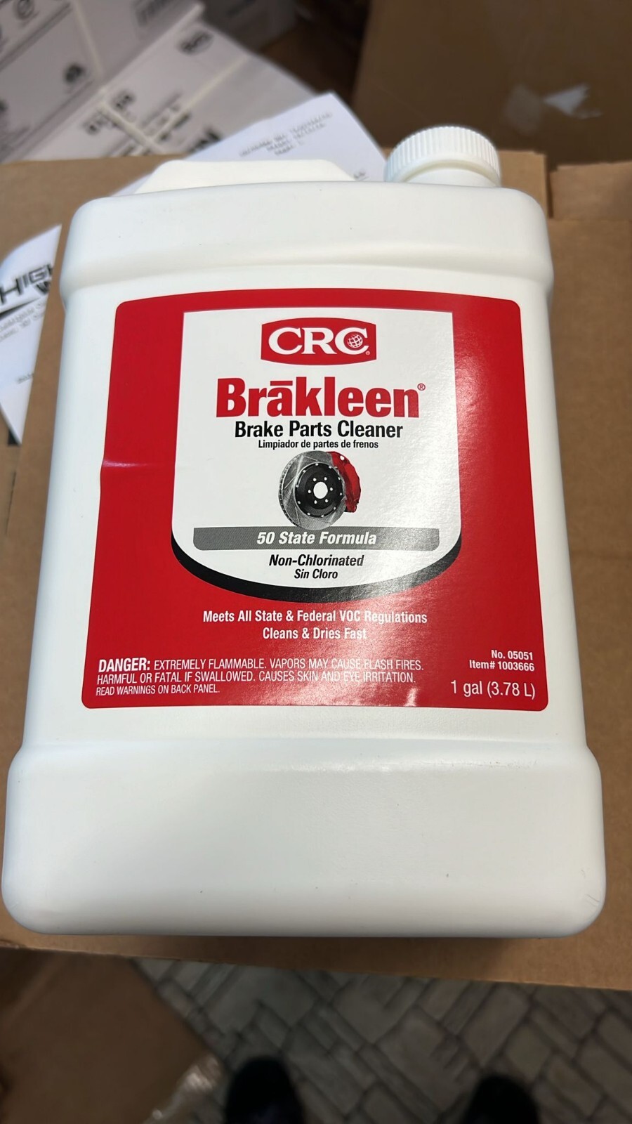 CRC Brakleen Non-Chlorinated Brake Parts Cleaner 50 State Formula, 1 Gal, 05051