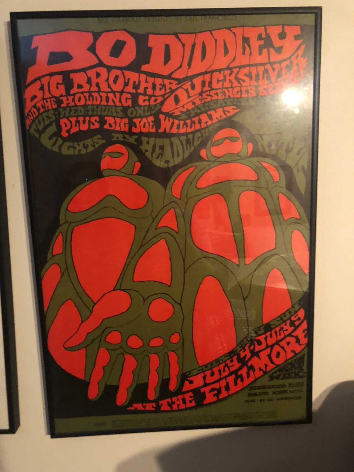 Bill Graham Fillmore Poster BG-71 Bo Diddley Big Brother and the Holding Company