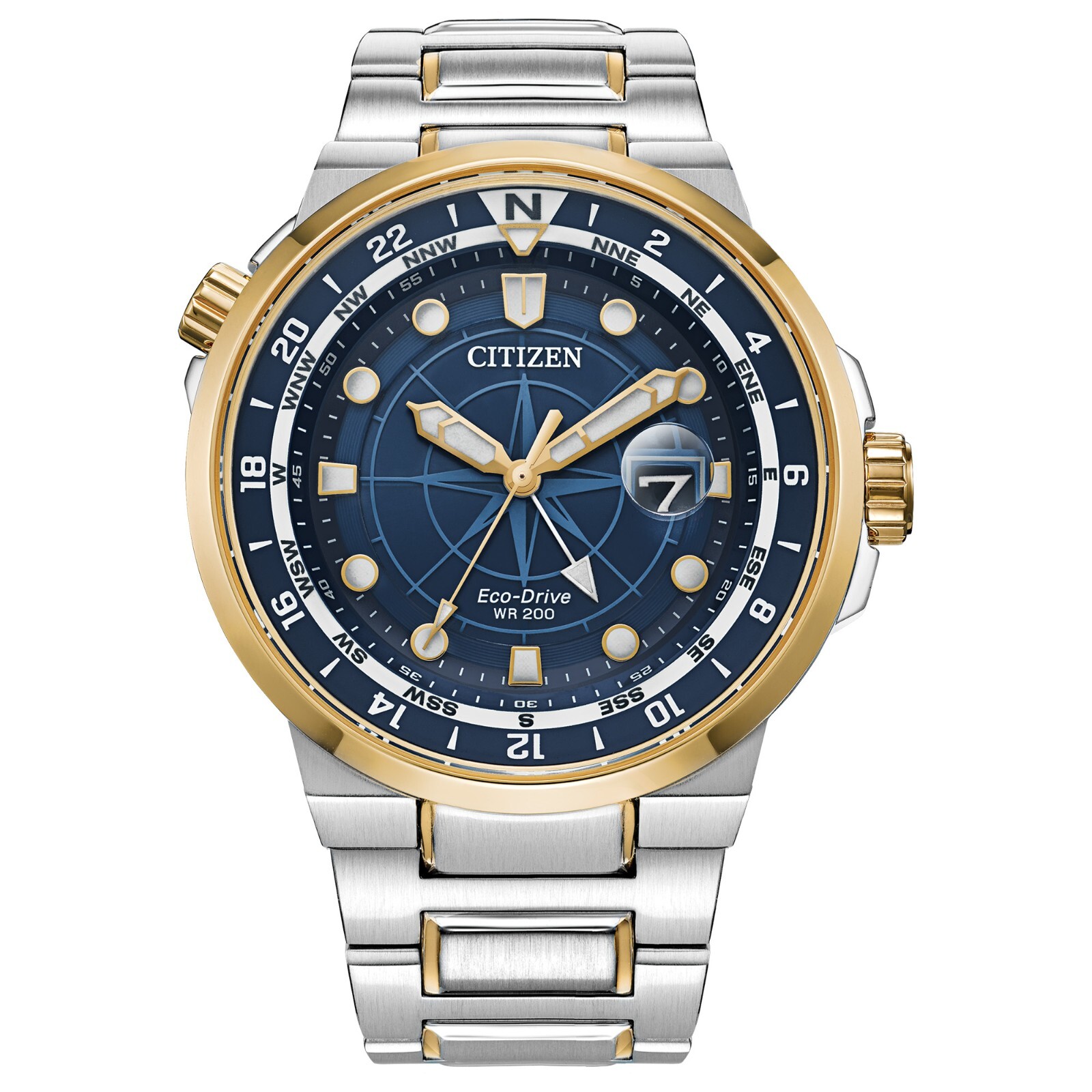 Citizen Eco-Drive Men's Endeavor Calendar Stainless Steel Watch 44MM BJ7144-52L