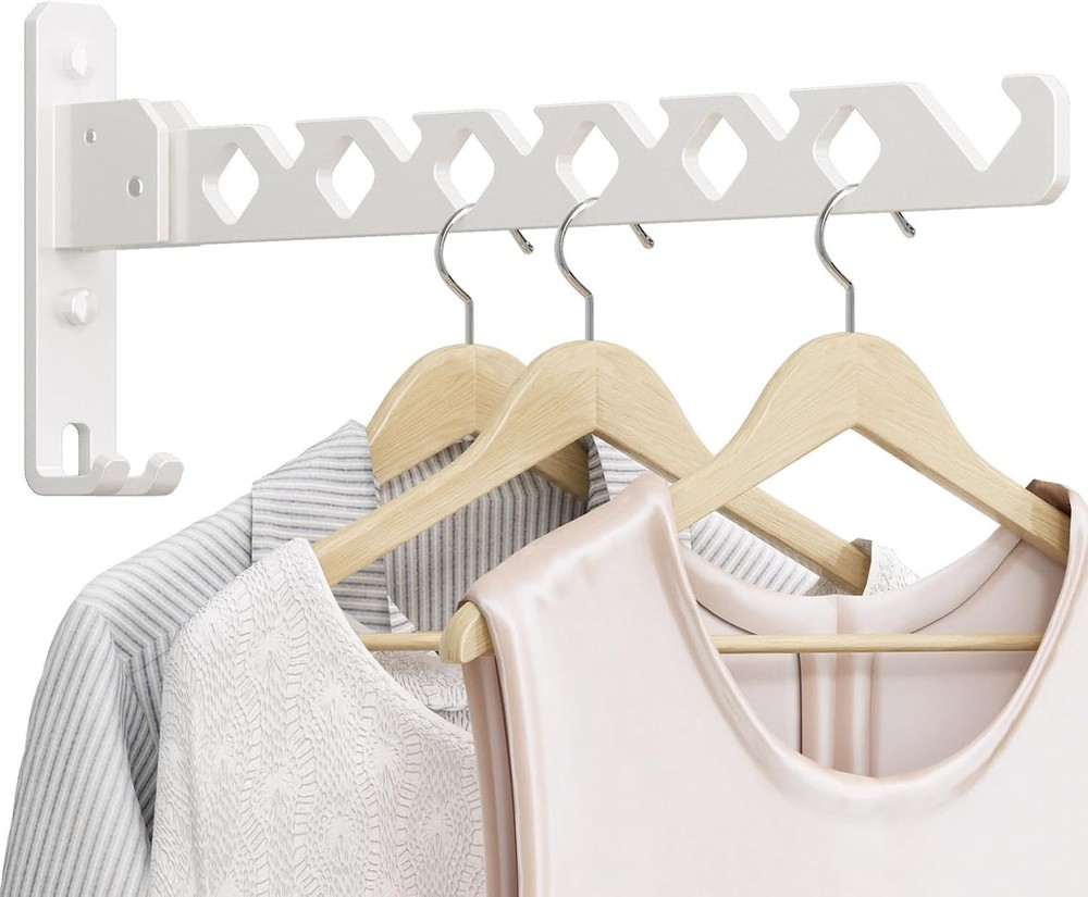 Wall Mounted Clothes Drying Rack, Wall Clothes Hanger Foldable, Laundry Hange...