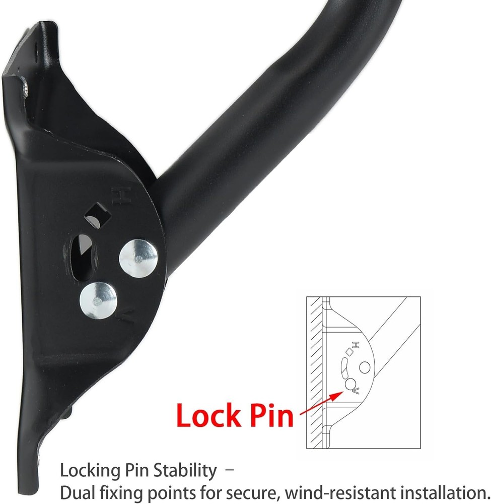 33.25” Adjustable Antenna Mounting Pole - Reliable J Pipe for Optimal Reception