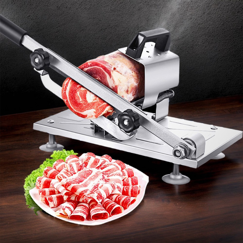 Table Slicer Stainless Steel Meat Fruit Vegetable Slicer Adjustable Thickness