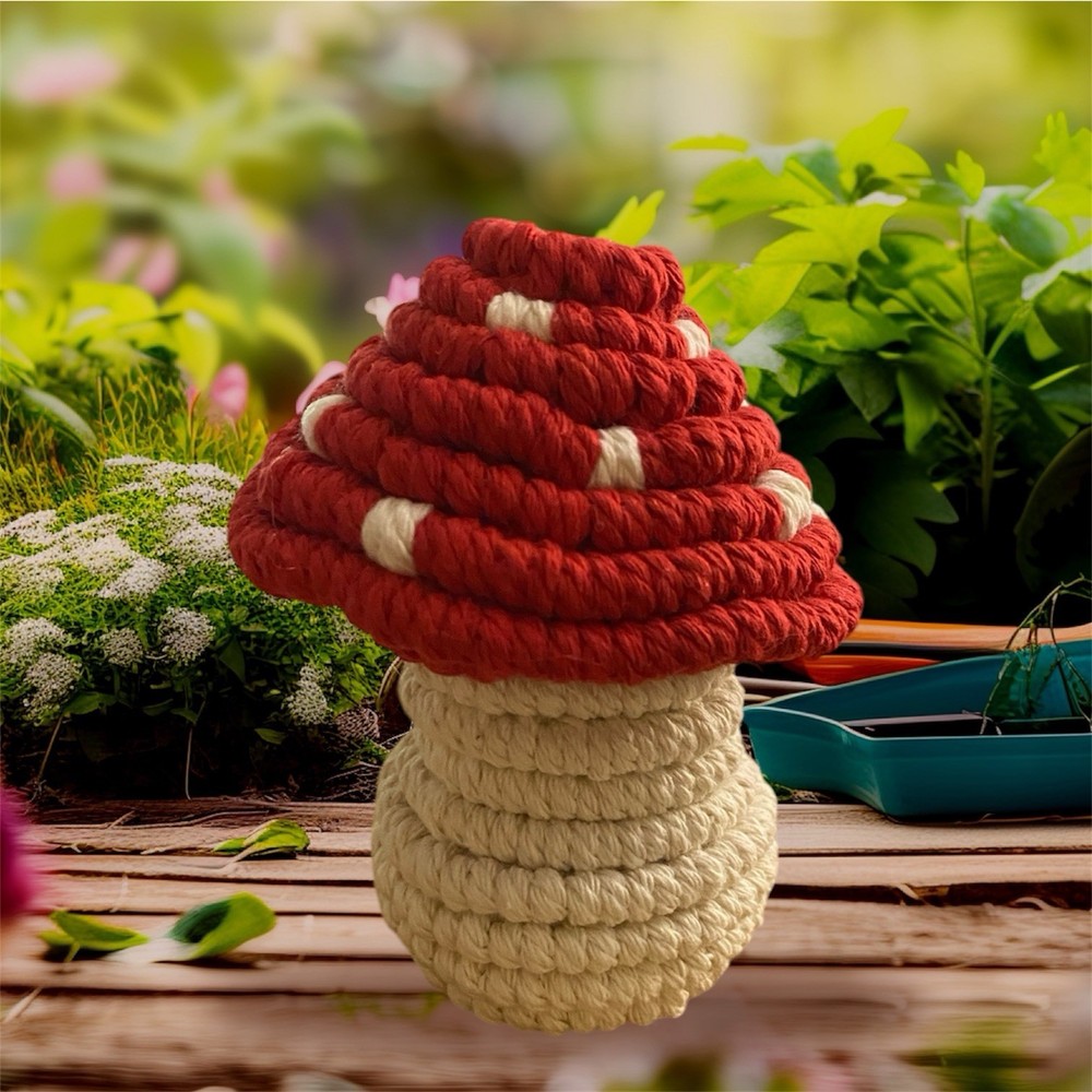 Macrame Boho Standing Mushroom