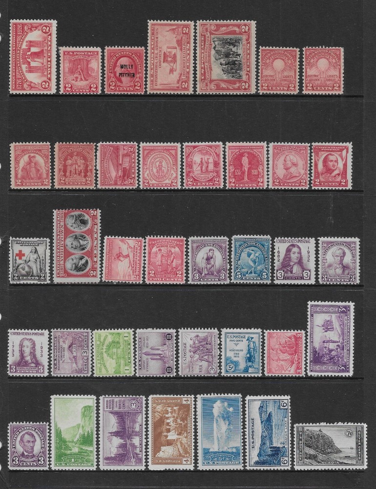 UNITED STATES    VARIOUS MINT HINGED ISSUES (B)     1926 - 1935
