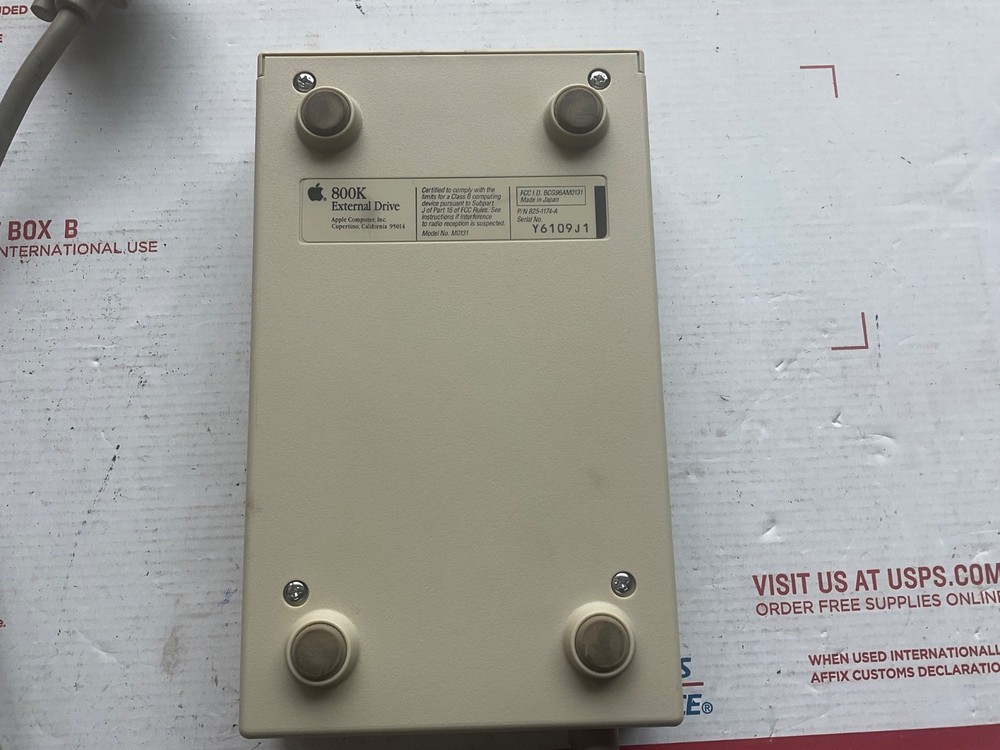 Apple Disk Drive, Mac, Macintosh, 800K, External Disk Drive, M0131, Untested