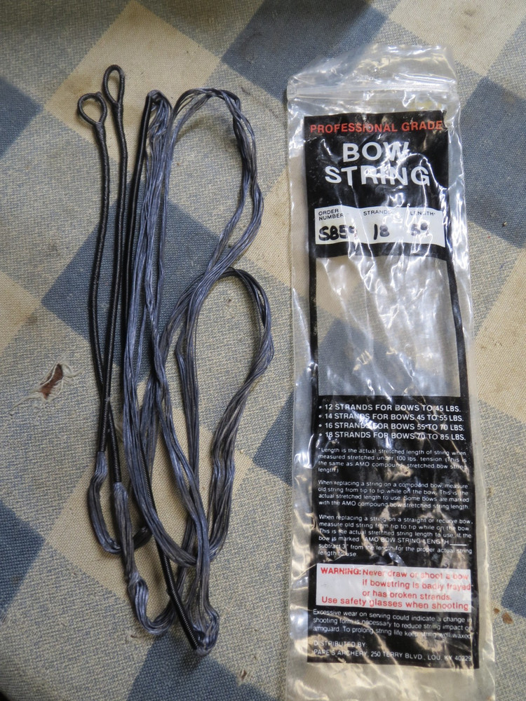 Archery compound bow string 18 strand 59" NEW !!! For 70 to 85 Lb Bows