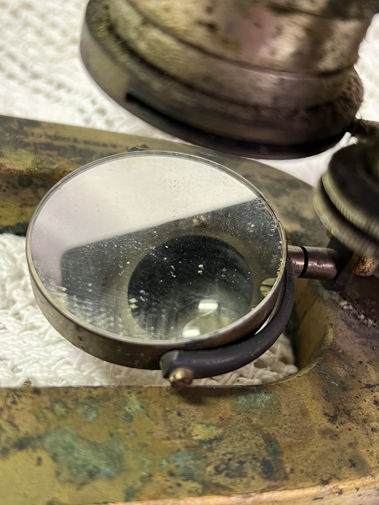 Antique Bausch & Lomb Early Microscope Solid Brass !!LOOK!!
