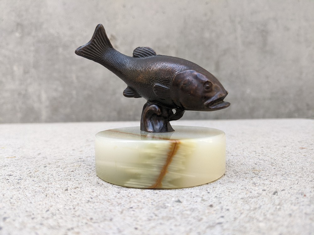Solid Bronze Sculpture mounted on Onyx Base