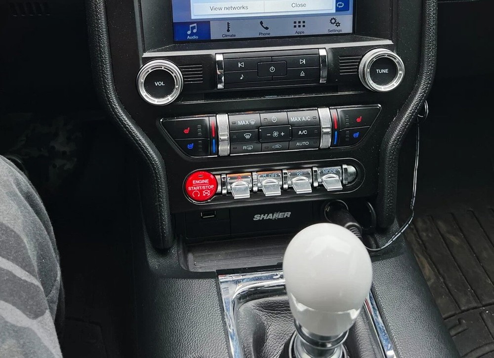 Red Performance GT350 Style Engine Push Start Button Cover For 2015-2023 Mustang